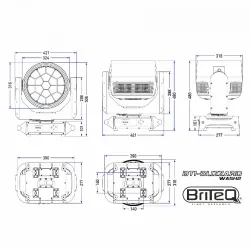 BRITEQ - BTI-BLIZZARD WASH2s CABEZA MOVIL LED WASH IP-65 19x50W RGBL BRITEQ