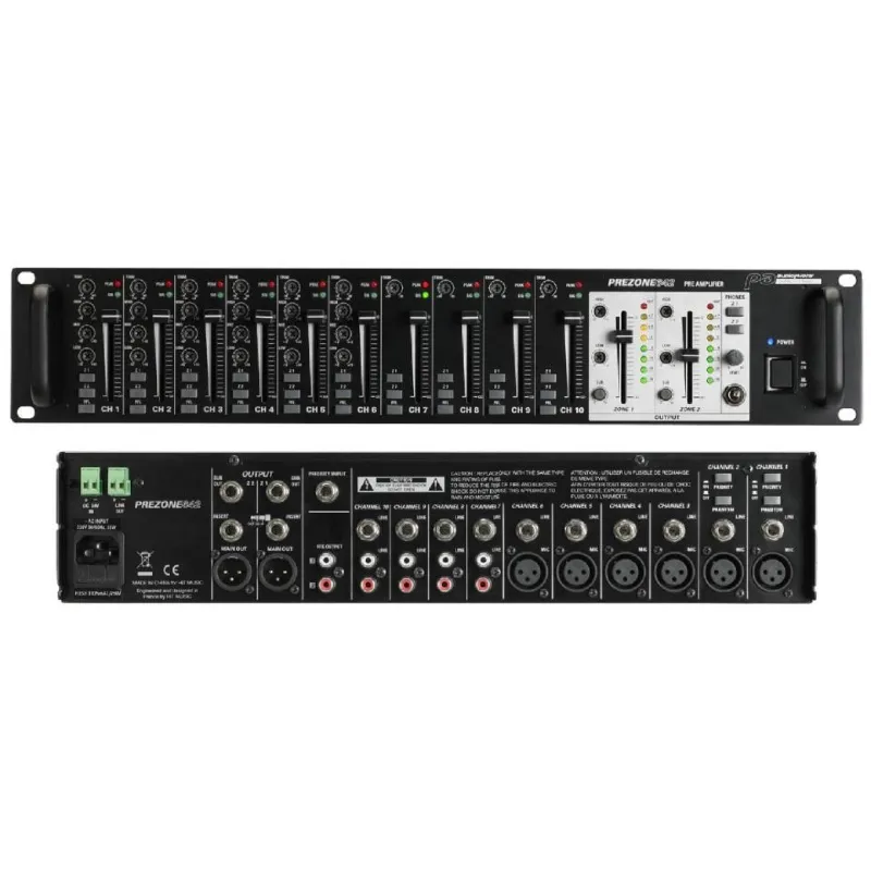 AUDIOPHONY - PREZONE642 MESA DE MEZCLAS 10CH 2 ZONAS AUDIOPHONY