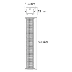 AUDIOPHONY - CLS660 COLUMNA 2 VÍAS 6x2.5" 30/60W 100V IP44 AUDIOPHONY