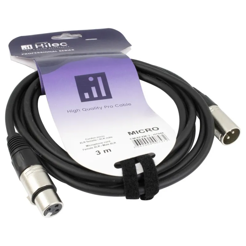 HILEC - CABLE XLR MACHO A XLR HEMBRA 3m HILEC