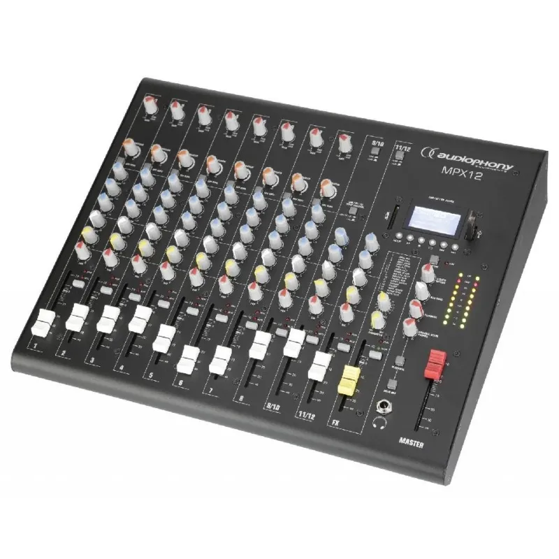 AUDIOPHONY - MPX-12 MESA DE MEZCLAS 12CH DSP / USB / SD / BLUETOOTH AUDIOPHONY