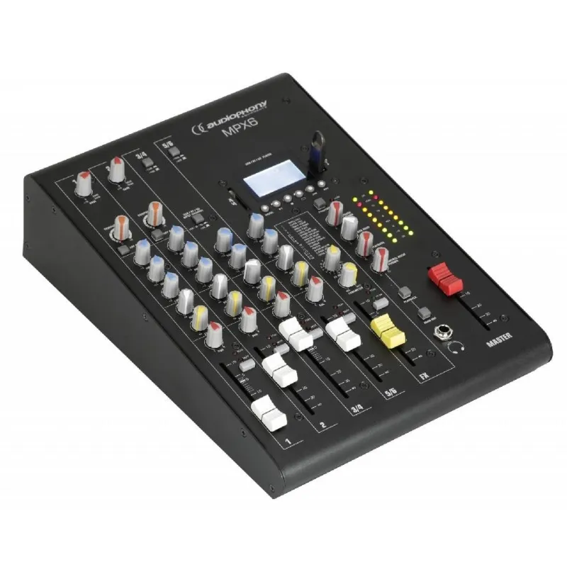 AUDIOPHONY - MPX-6 MESA DE MEZCLAS 6CH DSP / USB / SD / BLUETOOTH AUDIOPHONY