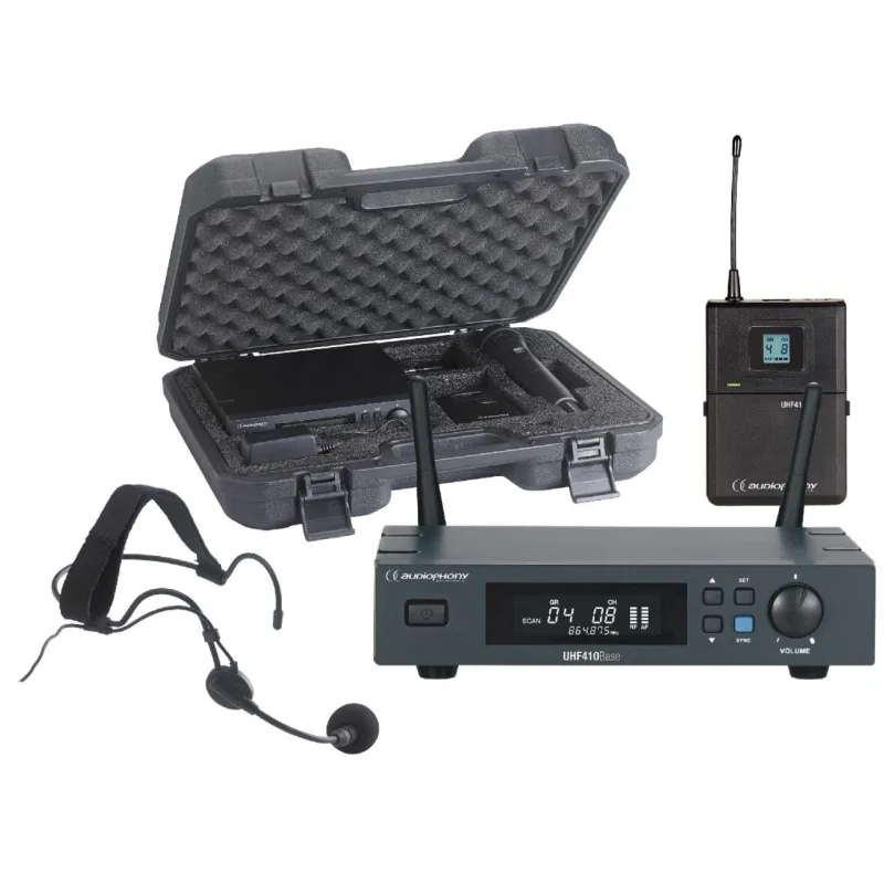 MICROFONO DIADEMA INALAMBRICO UHF410 F5 AUDIOPHONY