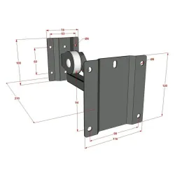 SOPORTE ALTAVOCES PARED AJUSTABLE 15 kg