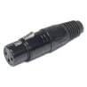 XLR HEMBRA AEREO 3 PIN NEGRO HILEC
