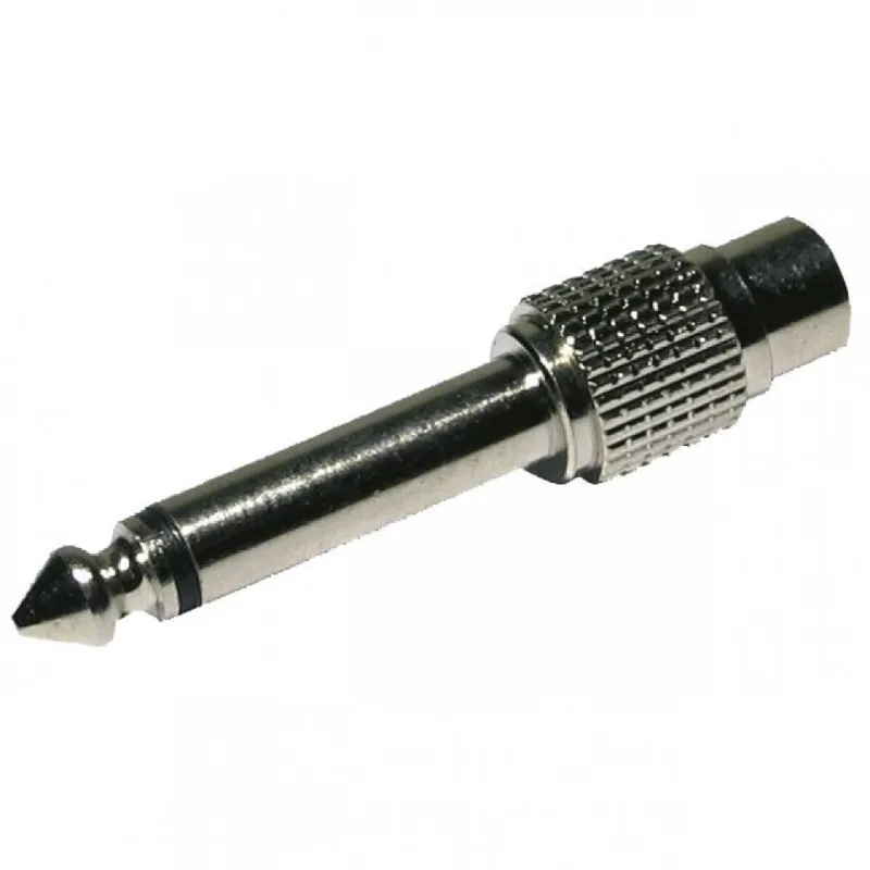 ADAPTADOR. RCA HEMBRA A JACK MONO ALUMINIO