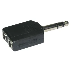 ADAPTADOR 2 JACK HEMBRA 6.35 A 1 JACK MACHO 6,35
