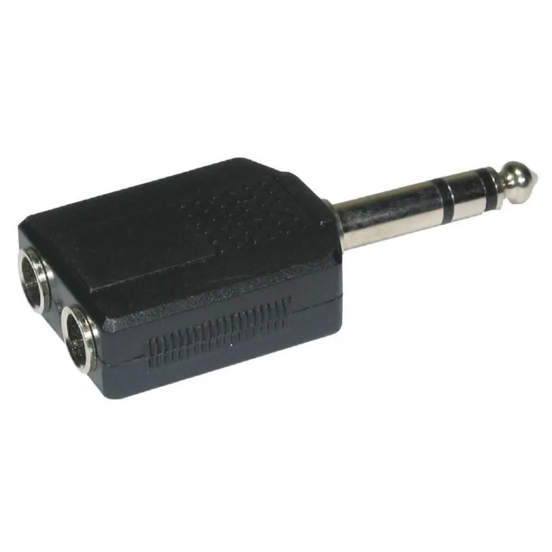 ADAPTADOR 2 JACK HEMBRA 6.35 A 1 JACK MACHO 6,35