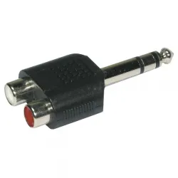 ADAPTADOR 2 RCA HEMBRA A JACK MACHO 6.35 ST