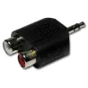 ADAPTADOR 2 RCA HEMBRA A JACK 3.5 ST