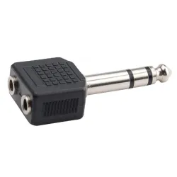 ADAPTADOR JACK, JACK 3.5 HEMBRA ST A JACK MACHO  6,35 ST