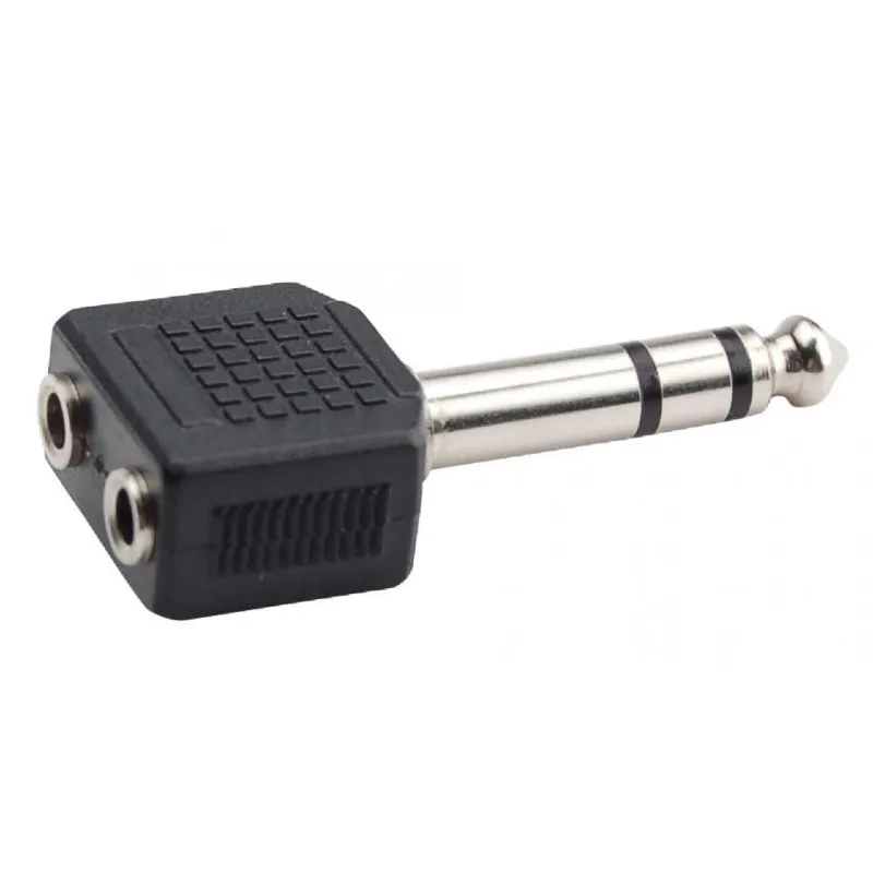 ADAPTADOR JACK, JACK 3.5 HEMBRA ST A JACK MACHO  6,35 ST