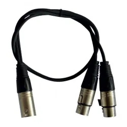 HILEC - CABLE 1 XLR MACHO A 2 XLR HEMBRA 0.60m HILEC