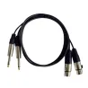 CABLE 2 JACK MONO 6,35 A 2 XLR HEMBRA 3M HILEC