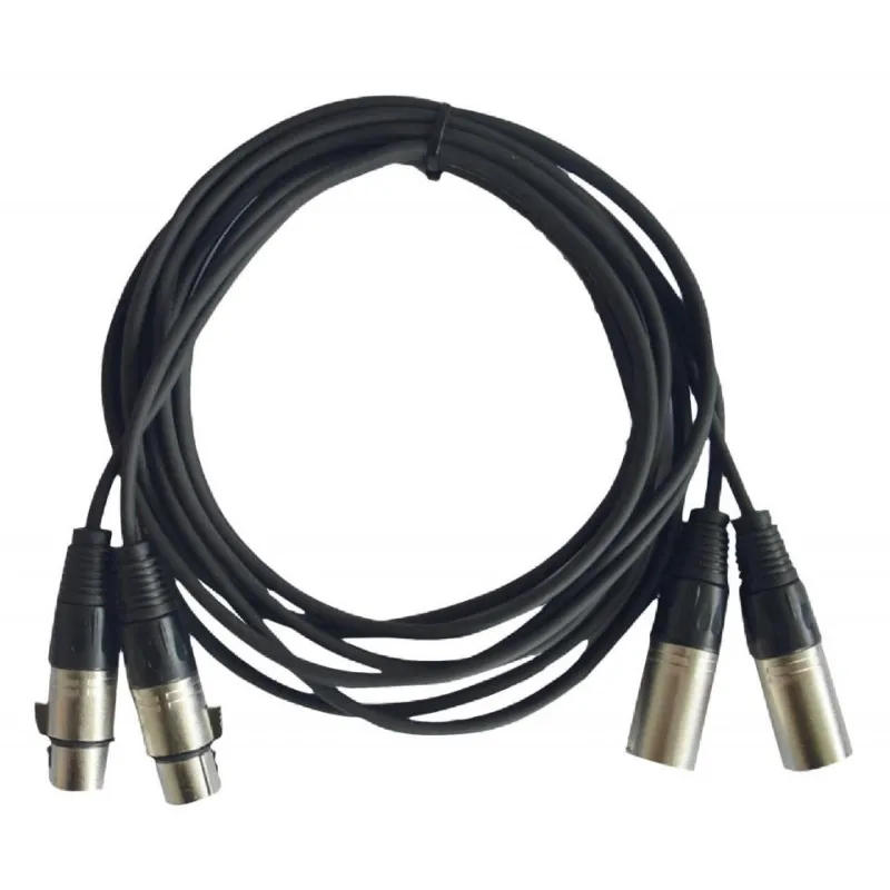 CABLE 2 XLR MACHO  A 2 XLR HEMBRA 0,60M HILEC