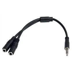 HILEC - CABLE MINI JACK 3.5 MACHO A 2 MINI JACK 3.5 HEMBRA HILEC