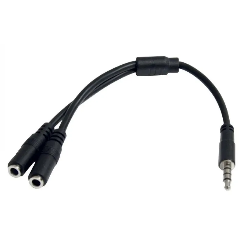 HILEC - CABLE MINI JACK 3.5 MACHO A 2 MINI JACK 3.5 HEMBRA HILEC