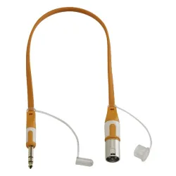 CABLE PLANO JACK 6.35 ST A XLR MACHO 0,5M HILEC