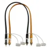 HILEC - CABLE PLANO 2 RCA MACHO A 2 RCA HEMBRA 0.5m HILEC