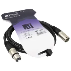 CABLE XLR MACHO A XLR HEMBRA 1,50m HILEC