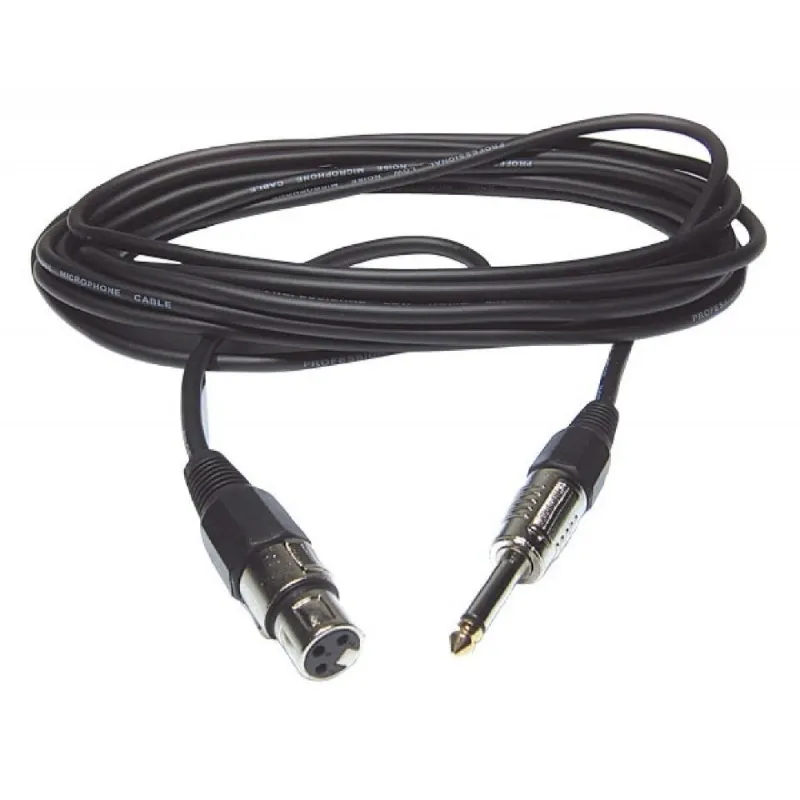 CABLE 1 XLR HEMBRA A 1 JACK 6,3 MONO 1,5m HILEC