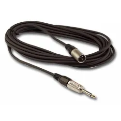 CABLE 1 XLR MACHO A 1 JACK 6,3 MONO 6m HILEC