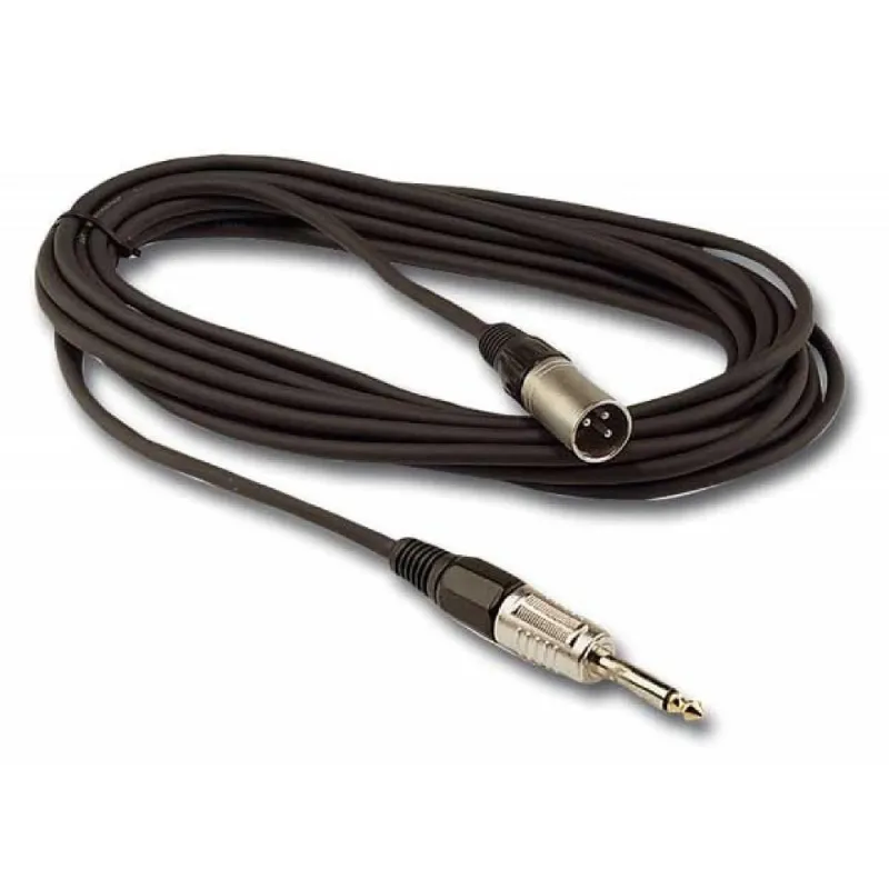 CABLE 1 XLR MACHO A 1 JACK 6,3 MONO 10m HILEC