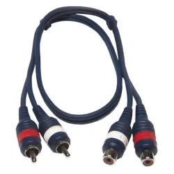 HILEC - CABLE 2 RCA MACHO A 2 RCA HEMBRA 1.5m HILEC