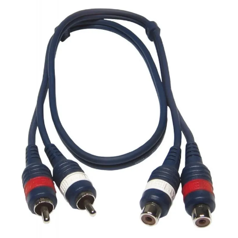 HILEC - CABLE 2 RCA MACHO A 2 RCA HEMBRA 1.5m HILEC