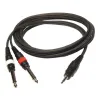 CABLE 2x4 mm 1 JACK 3,5 ST A 2 JACK 6,35 MONO 3m HILEC