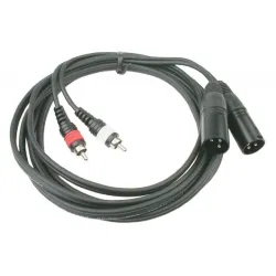 HILEC - CABLE 2 RCA MACHO A 2 XLR MACHO 3m HILEC