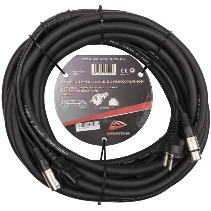 HILEC - CABLE COMBI AUDIO SCHUKO / XLR 10m JBSYSTEMS