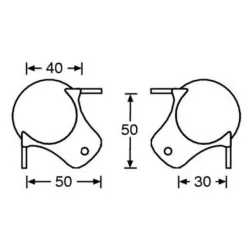ESQUINERA BOLA METALICA 3 PATAS AUDIOPHONY