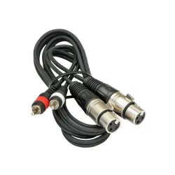JBSYSTEMS - CABLE 2x RCA MACHO - 2x XLR HEMBRA 1.5m JBSYSTEMS