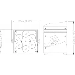 FOCO LED 6x10w RGBWA BATERIA ACCU COLOR-NEGRO JBSYSTEMS