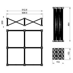 BASE EXTENSIBLE 1 x 1m NEGRO ALTURA 20cm CONTESTAGE