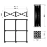 BASE EXTENSIBLE 1 x 1m NEGRO ALTURA 20cm CONTESTAGE