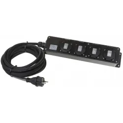 REGLETA CORRIENTE 4 SHUCKO IP-44 CABLE 5m IP-44 HILEC