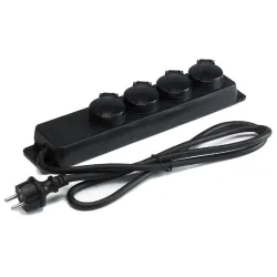 REGLETA CORRIENTE 4 SHUCKO IP-44 CABLE 3m IP-44 HILEC