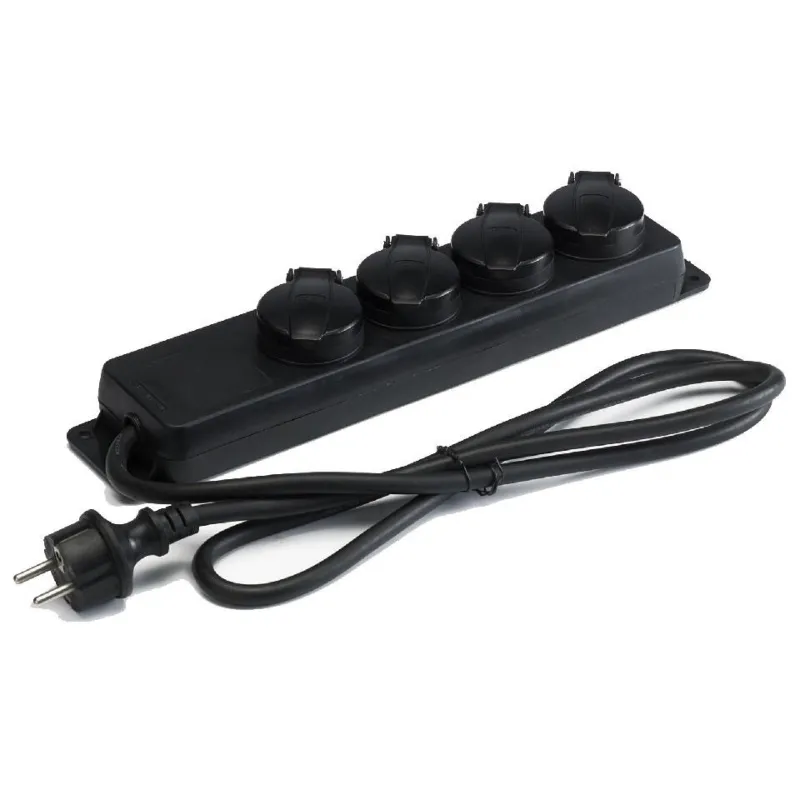 REGLETA CORRIENTE 4 SHUCKO IP-44 CABLE 3m IP-44 HILEC