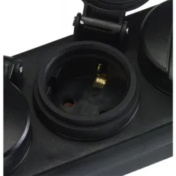 REGLETA CORRIENTE 4 SHUCKO IP-44 CABLE 3m IP-44 HILEC