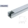 PERFIL ALUMINIO CANAL TIPO U 13mm 2m TAPA OPAL