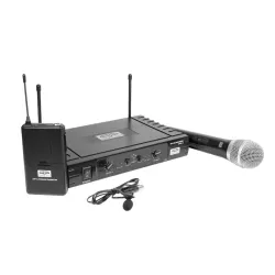 SET MICROFONO SOLAPA + MANO  INANBRICOL. UHF 2C QP-AUDIO