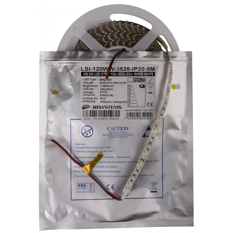 TIRA LED FLEX BL.CALIDO 5m 120 LED/m 3528 24V IP-20 JBSYSTEMS