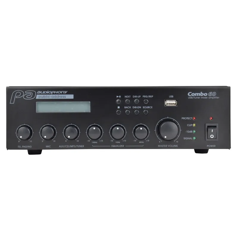COMBO60 MEZCLADOR 60W 100V,TUNER,USB AUDIOPHONY