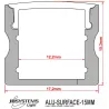 PERFIL ALUMINIO SUPERFICIE. 15MM 2m JBSYSTEMS