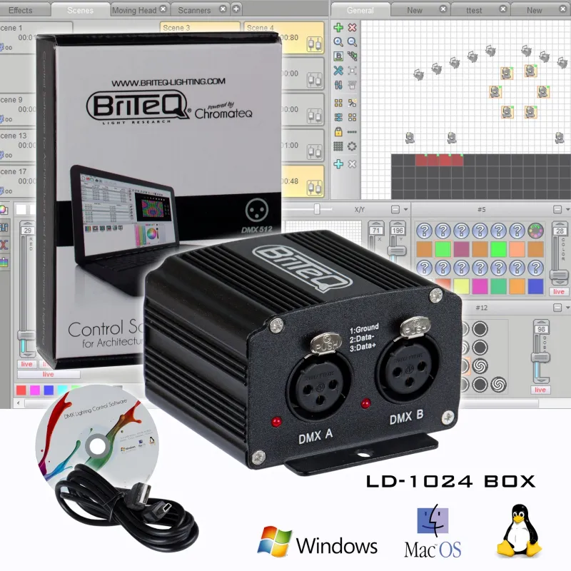 INTERFACE 1024 CANALES DMX BRITEQ