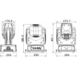BRITEQ - BT-TRACKER CABEZA MÓVIL BEAM BRITEQ