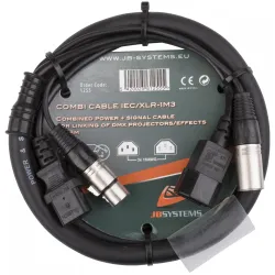 JBSYSTEMS - CABLE COMBI IEC H/M - XLR M/H 1.3m JBSYSTEMS