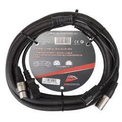 JBSYSTEMS - CABLE COMBI IEC H/M - XLR M/H 3m JBSYSTEMS